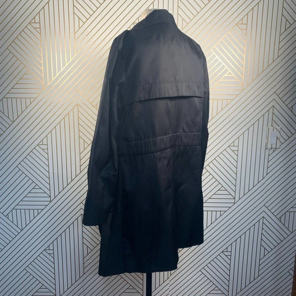 Reiss Arlington Black Trench Coat Jacket - Picture 7 of 12